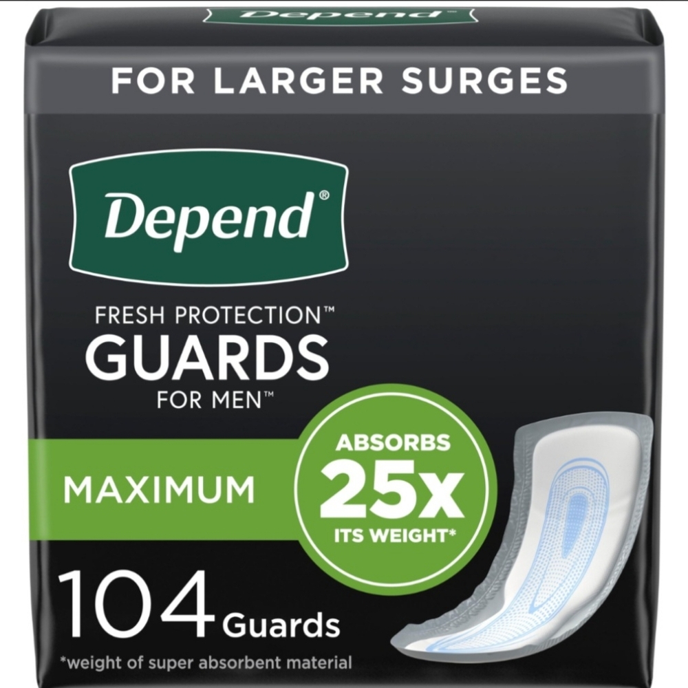Depend Incontinence Guards/Incontinence Pads for Men/Bladder Control Pads